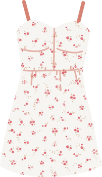 Cute dress for spring season png