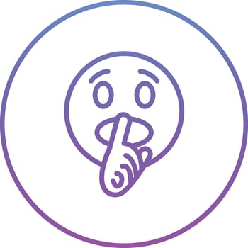 Shushing Face Vector Icon