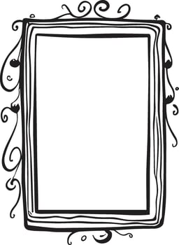 Doodle frame or badge in Doodle or cartoon style vector