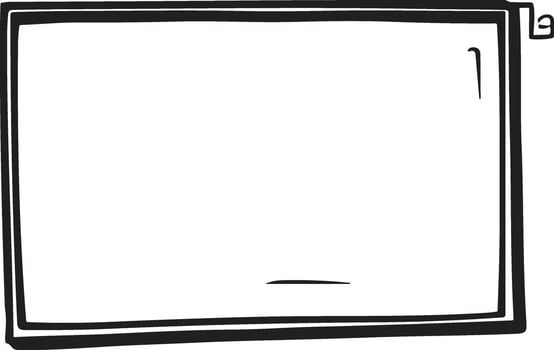 Doodle frame or badge in Doodle or cartoon style vector