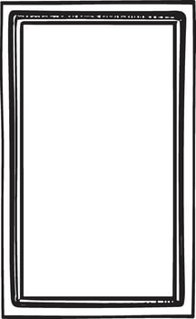Doodle frame or badge in Doodle or cartoon style vector