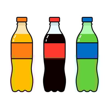 Vector Bottles of Soda Illustration