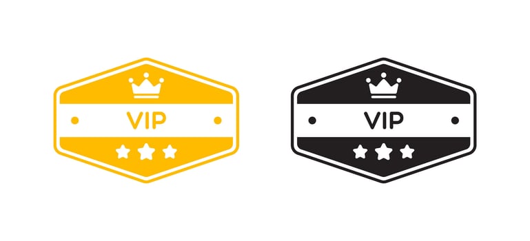Vector VIP Badge Label