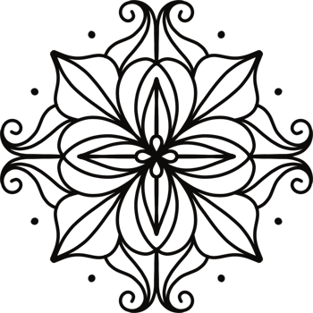 hand drawing mandala for Coloring. Circular mandala pattern on transparent background png