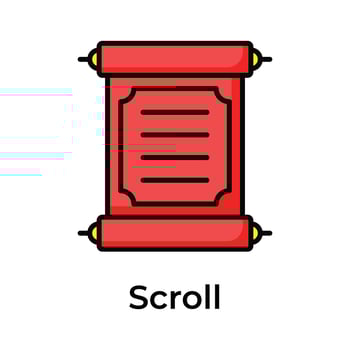 Visually appealing icon of chinese scroll in trendy design style vector