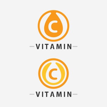 vitamin c logo vector design vector icon health nutrition