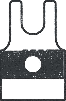 Shirt, jersey, sport vector icon illustration with stamp effect