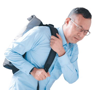 Businessperson Asians experience back pain, indicating a potential injury or muscle problem affecting spine or joints, necessitating attention to alleviate ache and restore optimal bodily function png