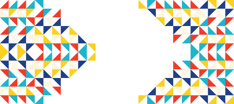 triangle colorful geometric mosaic banner design transparent background png