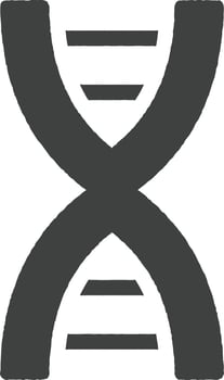 Dna icon vector illustration in stamp style