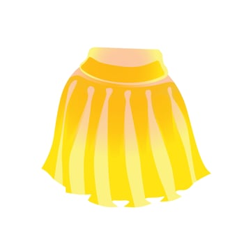 Yellow Mini Skirt Icon Vector Illustration