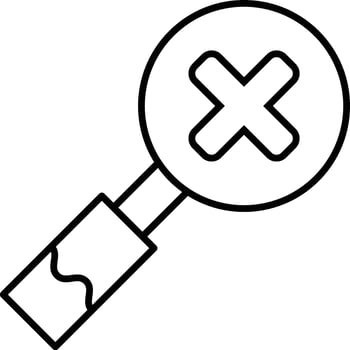 Rounded filled Editable stroke Zoom In Icon vector
