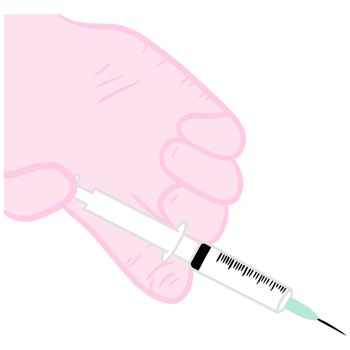 Pink Robber Glove And Syringe png