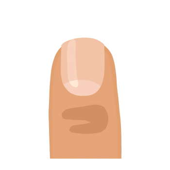 White Tapered Square Nail png