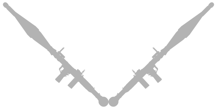 Silhouette of the Bazooka or Rocket Launcher Weapon, also known as Rocket Propelled Grenade or RPG, Flat Style, can use for Art Illustration, Pictogram, Website, Infographic or Graphic Design Element png