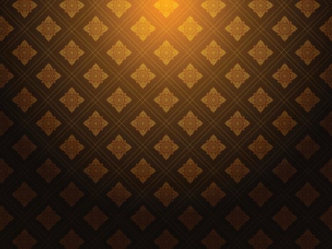 thai pattern golden asia culture design element for decorate border frame card vector