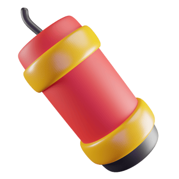 3D Illustration of Chinese Firecracker png