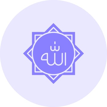 Allah Solid duo tune Icon vector