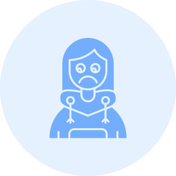 Sad Solid duo tune Icon vector