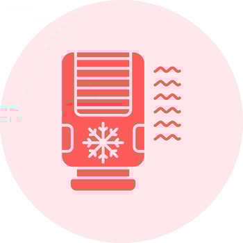 Air conditioner Solid duo tune Icon vector