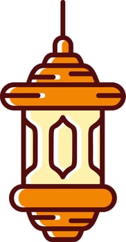 Lantern filled Sliped Retro Icon vector