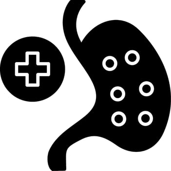 Gastroenterology Glyph Circle Icon vector