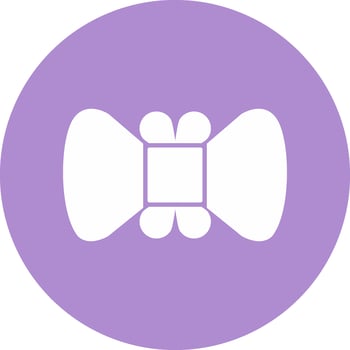 Bowtie Glyph Circle Icon vector