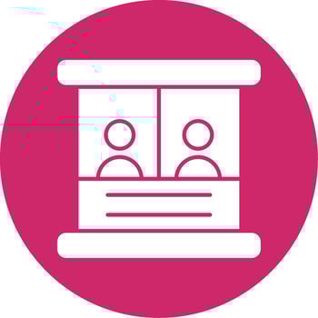 Ticket Box Glyph Circle Icon vector