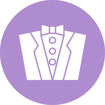 Groom Dress Glyph Circle Icon vector