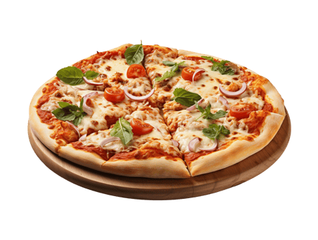 AI generated Delicious Italian pizza fastfood png photo
