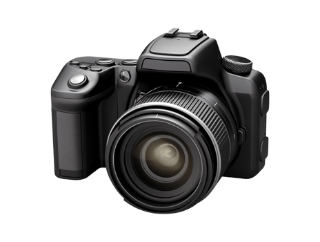 AI generated Dslr photo camera object png photo