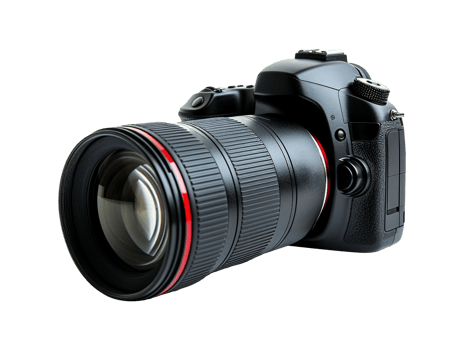 AI generated Dslr photo camera object png photo