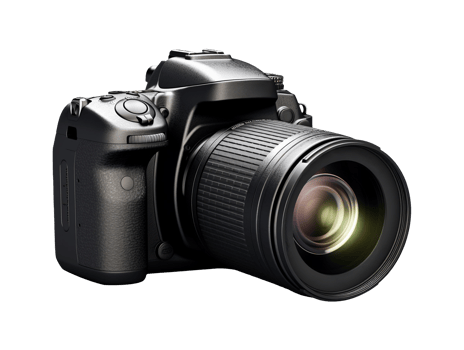 AI generated Dslr photo camera object png photo