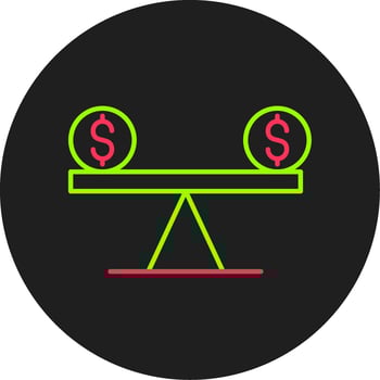 Leverage Glyph Circle Icon vector