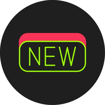 New Card Glyph Circle Icon vector