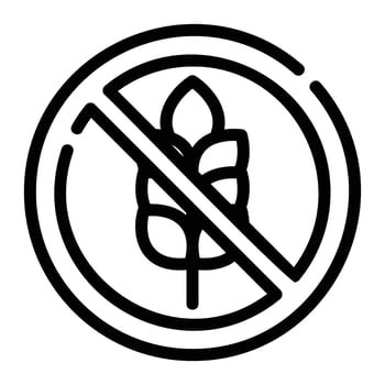 gluten free Line Icon Background White vector