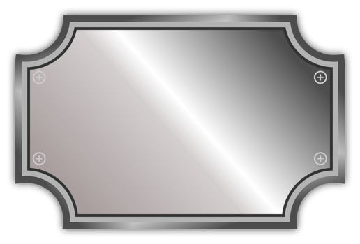 Vintage silver badge, luxury label png