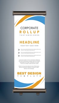 Vector corporate roll up banner design template