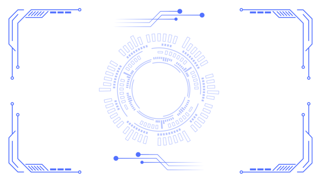 Hi tech frame element. Technology HUD scifi square shape design. png