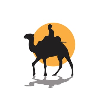 Hijrah travel inspiration illustration logo design vector