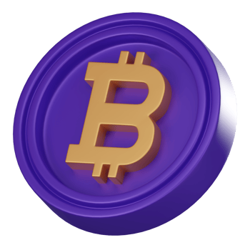 Futuristic Crypto Currency Icon 3D Bitcoin Render png
