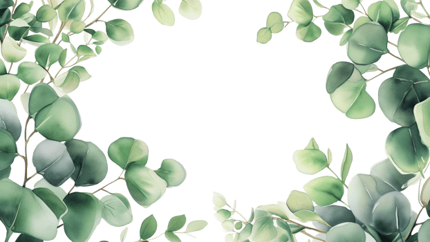 AI generated Herbal leaves frame in watercolor style. Leaves frame cut out png