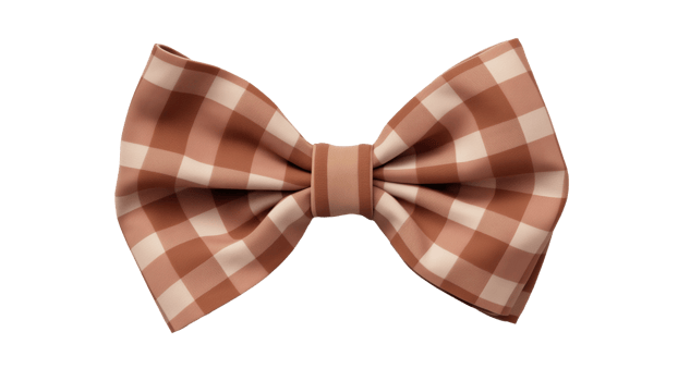 AI generated Brown bow cut out. Brown bow on transparent background png