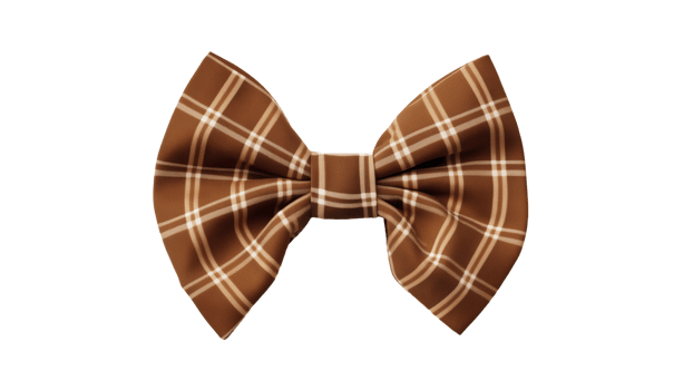 AI generated Brown bow cut out. Brown bow on transparent background png