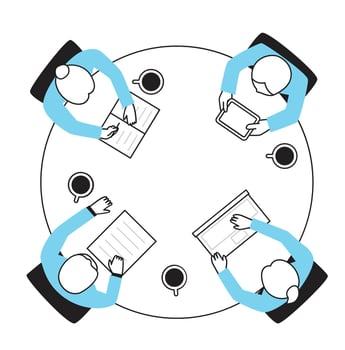 Teamwork concept. Teamwork. Vector illustration in a flat style