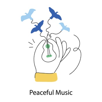 Trendy Peaceful Music vector