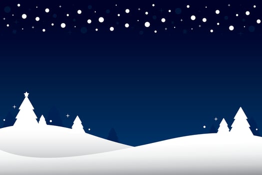 Sparkle woodland winter night abstract background. vector