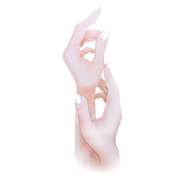 Hand-drawn watercolor illustration of two touching hands. Parts of the body. Idea for postcards, posters, books, print, etc. png