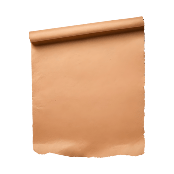 AI generated old paper on transparent background with clipping path isolated png