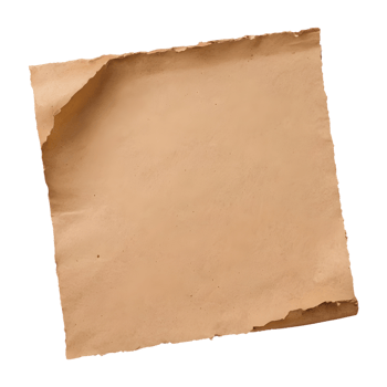 AI generated old paper on transparent background with clipping path isolated png